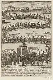 Convoi funéraire Louis XIV avec des méandres imaginaires