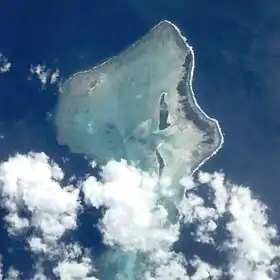 Image satellite des îles Rowa.