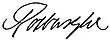 Signature de John Ker