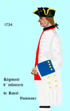 régiment Royal des Vaisseaux de 1734 à 1757