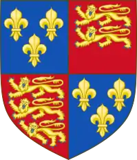 Blason en tant que roi d'Angleterre et de France (titulaire) à partir de 1406.