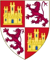 Rois de Castille et de León : écartelé en 1 et 4 de Castille et en 2 et 3 de Léon (1230-1284)
