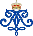 Monogramme de la Reine Alexandrine de Danemark.