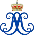 Monogramme de la reine Anne-Sophie.