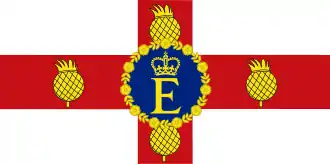 Étendard d'Élisabeth II utilisé en Jamaïque.
