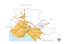 Carte des principaux quartiers de Royan