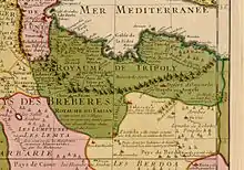 Le Royaume de Tripoli en 1707