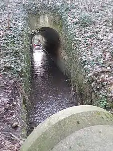 Ru des Glaises sous le pont du RER C.