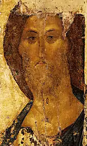 Christ de Zvenigorod. Andreï Roublev. Début XVe siècle.