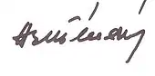 signature de Rudolf Hrušínský