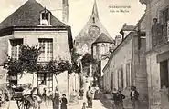 La rue de l'église en 1900.