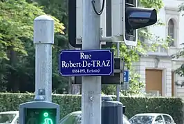 Rue Robert-de-TRAZ à Champel.