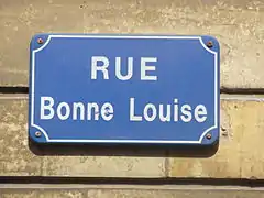 Plaque de la rue.