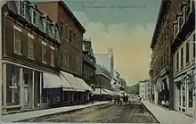 Rue Cascades, Saint-Hyacinthe, carte postale, vers 1903-1910