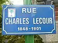 Rue Charles Le Cour - Panneau de rue à Vertou