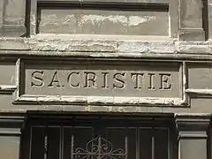 Sacristie.