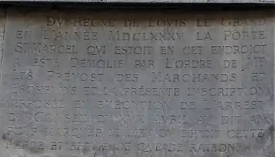 inscription 9 rue Mouffetard