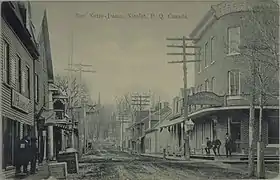 Rue Notre-Dame à Nicolet vers 1910.