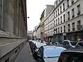 La rue en direction de l'est.