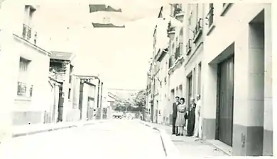 La rue Santos-Dumont, au début des années 1940.