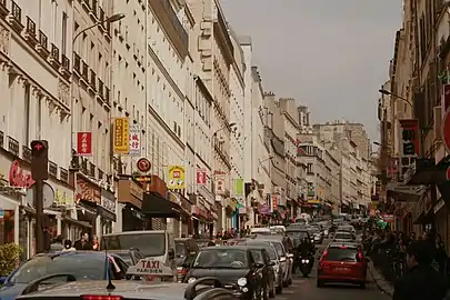 Embouteillage dans la rue.