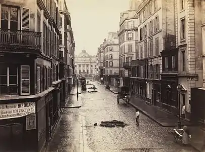 La rue de Constantine de l'île de la Cité (aujourd’hui rue de Lutèce) vers 1865, Metropolitan Museum of Art (New York).