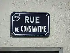 Panneau de la rue Constantine