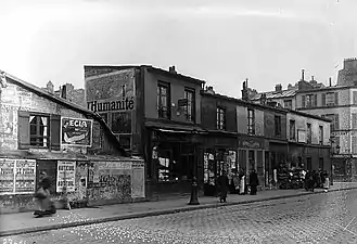 La rue de Meaux en 1913.