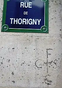 Rue de Thorigny limite de la censive St-Gervais