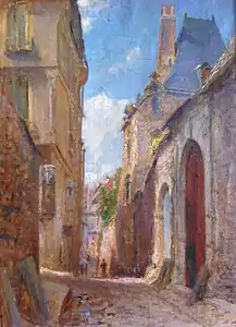 Rue de Vaux, Le Mans (vers 1887), Edmond Leroy, Collection particulière.