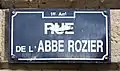 Plaque de rue.