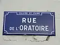 Rue de l'Oratoire.