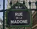 Plaque de rue.