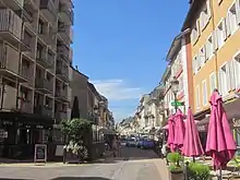 Rue de la République au centre d'Albertville