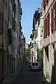 La rue des Faures vue du carrefour Vieille-Boucherie vers la rue des Prébendés.