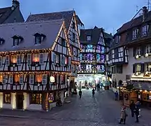 Le croisement de la Grand'Rue et de la rue des Marchands.