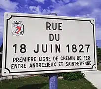 Rue du 18 juin 1827 (Andrézieux-Bouthéon).