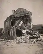 Maison de Cuvilly en ruine, juin 1918