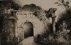 "Ruines" dans le jardin anglo-chinois de Chaville, état vers 1830.