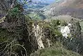 Ruines du Castelloubon (Cheust et Ourdis-Cotdoussan) avec vue sur la vallée