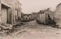 Ruines d'une rue de Nauroy en 1916