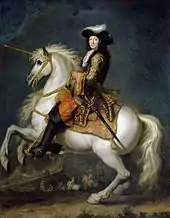 Exemplaire versaillais de la peinture équestre de Louis XIV par Houasse