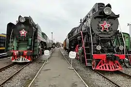 Locomotives à vapeur soviétiques.