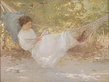 Girl in a hammock, National Gallery of Victoria.
