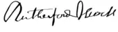 signature de Rutherford Alcock