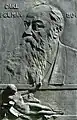 Plaque de bronze sur la sépulture de Carl Pelman