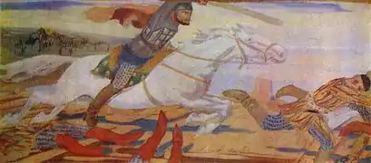 Le prince Oukhtomski dans la bataille contre les Tatars de la Volga en 1469, 1904