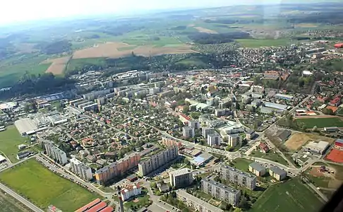 Vue aérienne de Rychnov nad Kněžnou.
