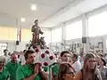 La procession avec saint Romédio, pour les 140 ans de la fondation.