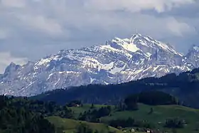 Vue du Säntis depuis le Batzberg.